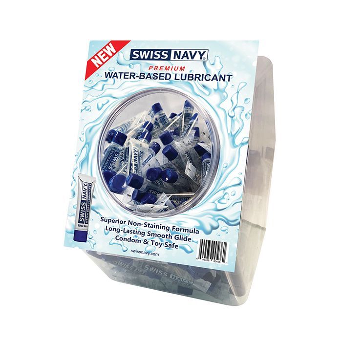 Swiss Navy Water-Based Lubricant Display - 10 ml Bowl of 100
