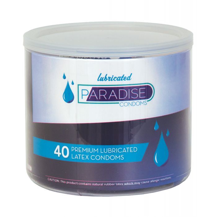 Paradise Lubricated Condom - Display of 40