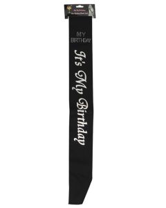 It's My Birthday Sash - Black