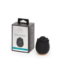 Fifty Shades of Grey Hearts & Flowers Rose Vibrator - Black