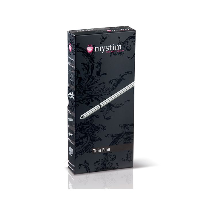 Mystim Thin Finn eStim Urethral Sound - Silver