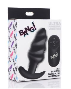 Bang! 21X Vibrating Butt Plug w/Remote Control