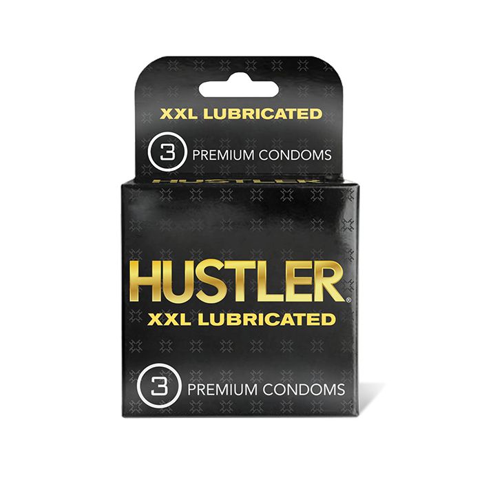 Hustler XXL Lubricated Premium Condoms - Pack of 3