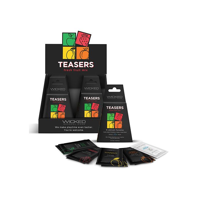 Wicked Sensual Care Teasers Fresh Fruit Mix - Display of 12